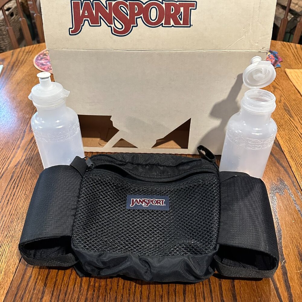 JANSPORT Running Belt with 2 Fluid Bottles & Large Mesh Pouch